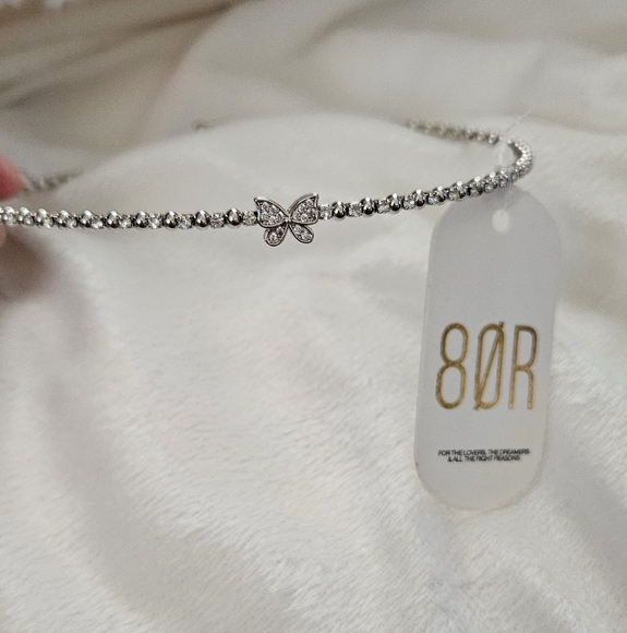 8 other reasons silver butterfly choker necklace - Picture 3 of 3